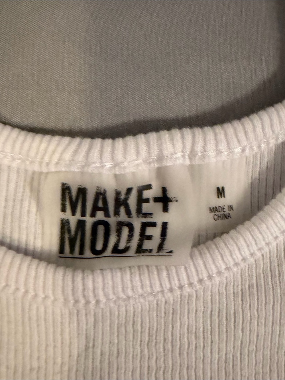 Make+Model White Ribbed Tank Top - Picture 3 of 5
